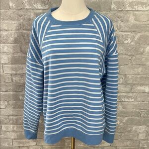 44 degrees North Striped Blue and White Women's Sweatshirt